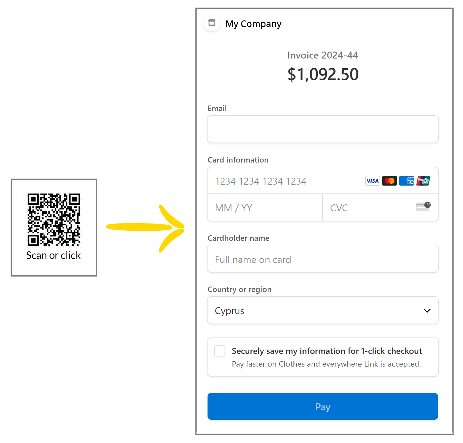Payment link to payment